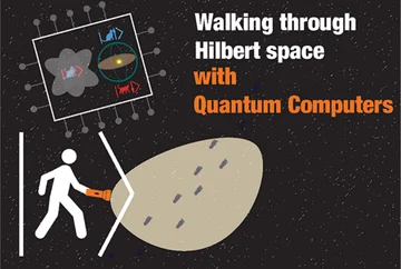 Graphical abstract of walking through Hilbert space with quantum computers.